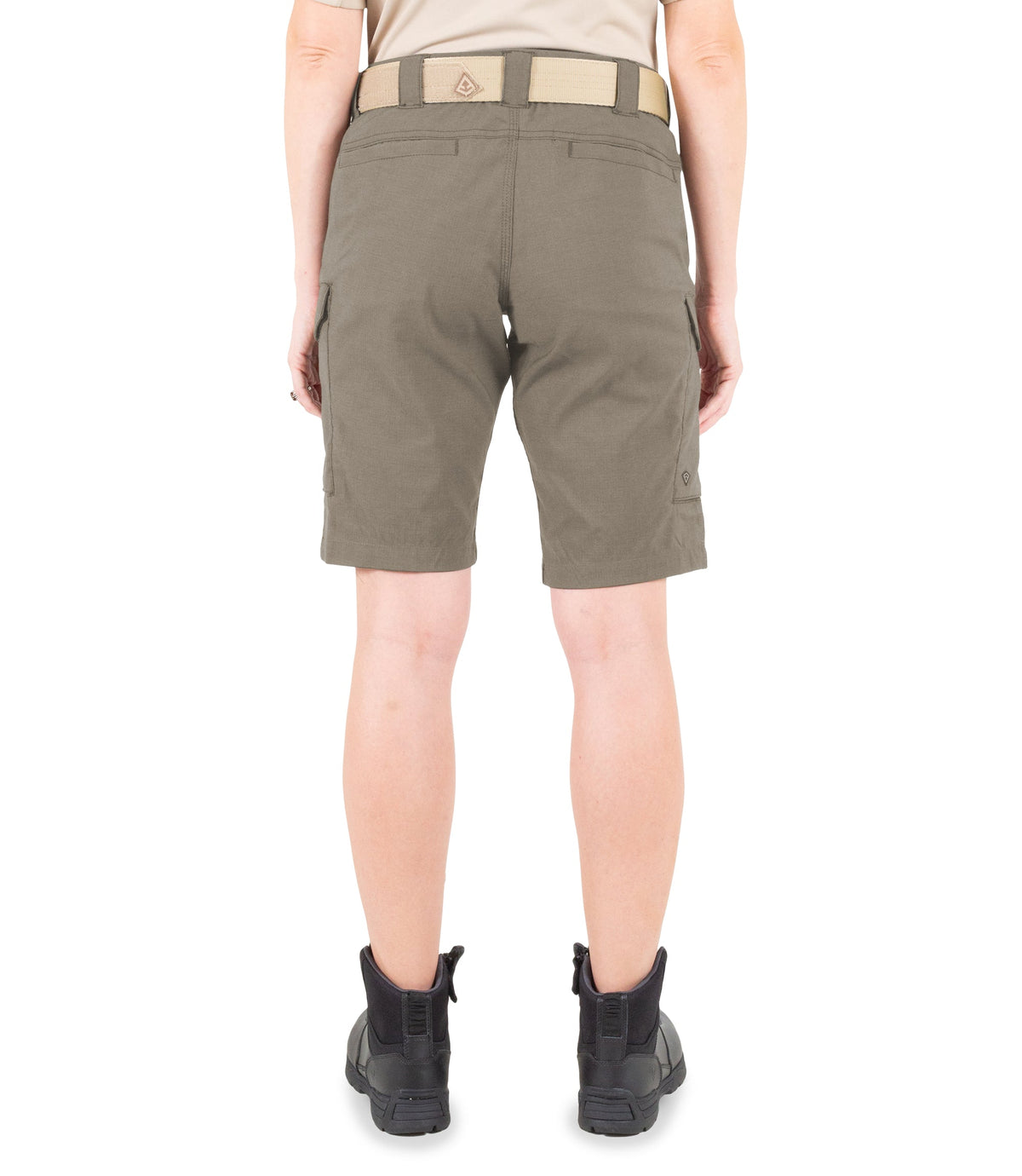 Back of Women's V2 Short in Ranger Green|color_ranger green
