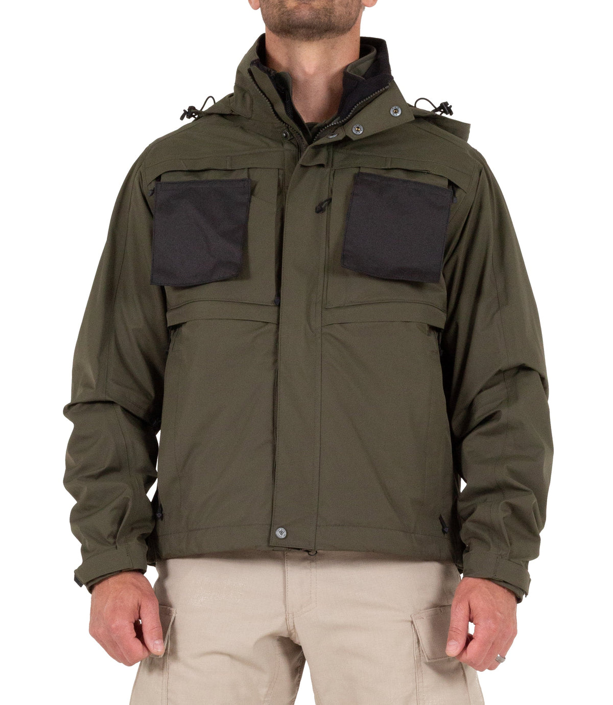 Pullout Panels of Mens Tactix System Jacket in OD Green |color_od green