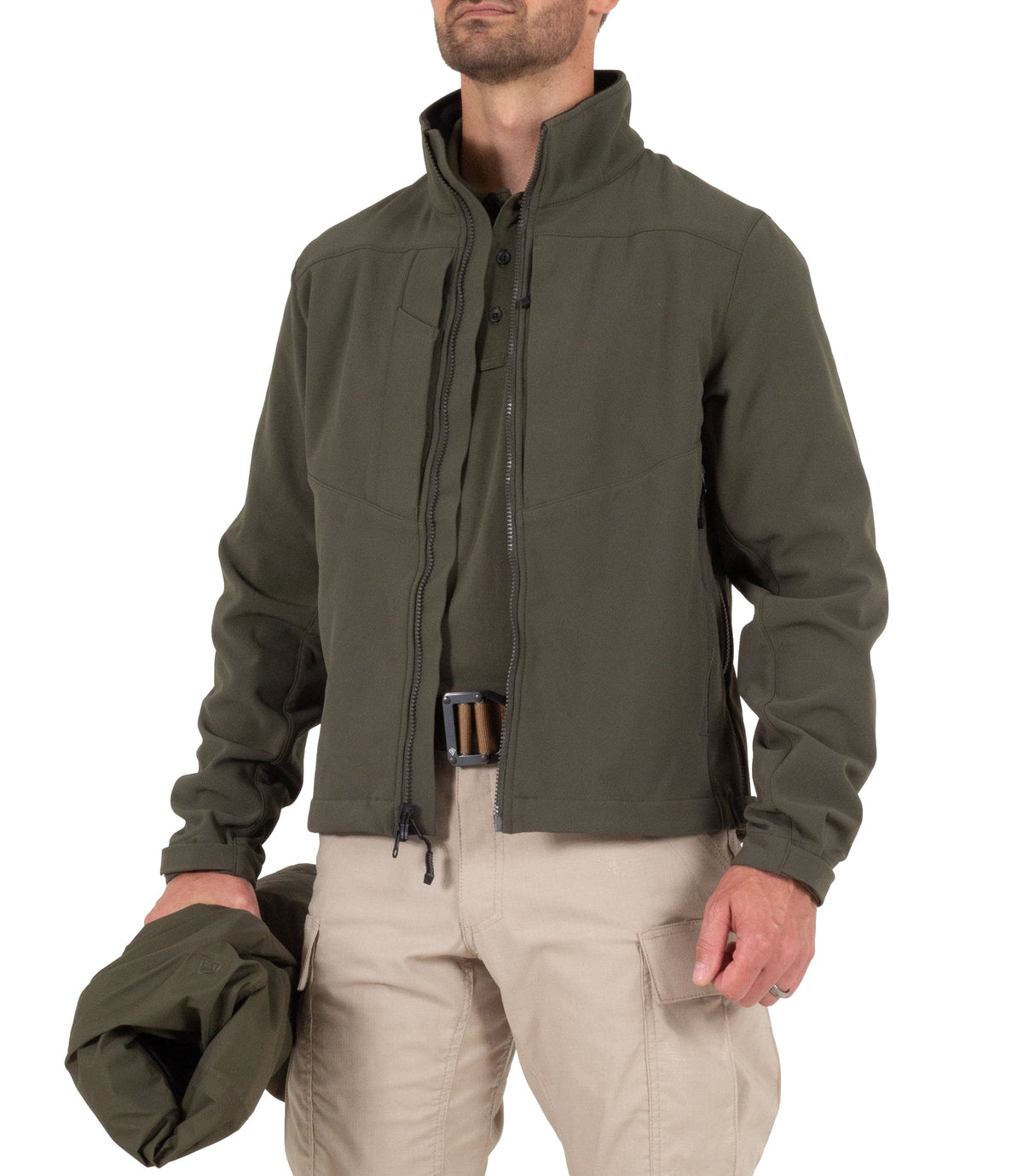 Softshell Jacket for Mens Tactix System Jacket in OD Green |color_od green