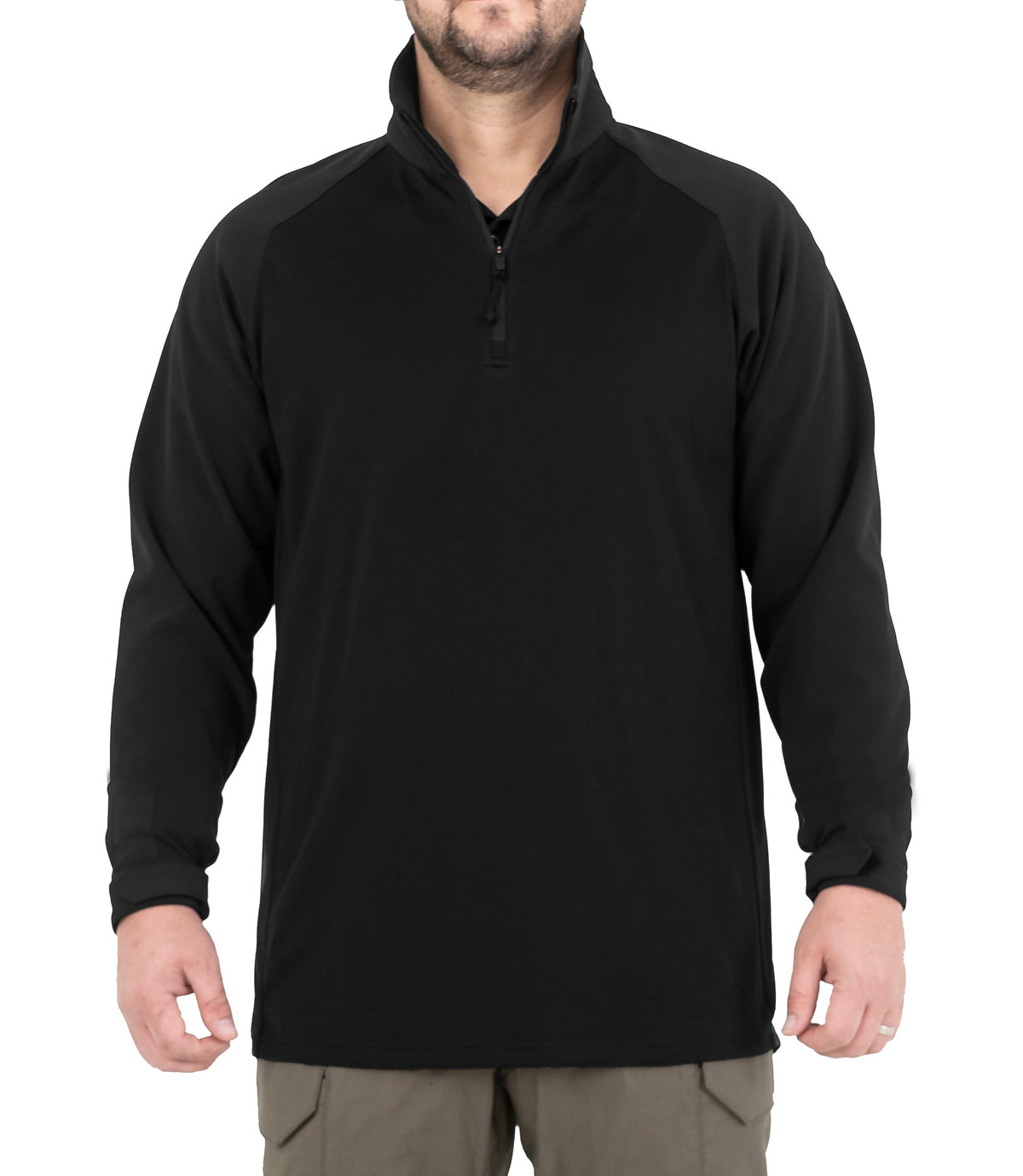 Front of Men's Pro Duty Pullover in Black |color_black