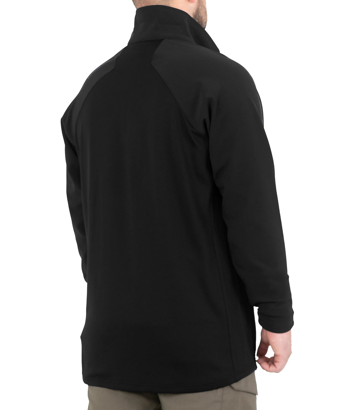 Side of Men's Pro Duty Pullover in Black |color_black