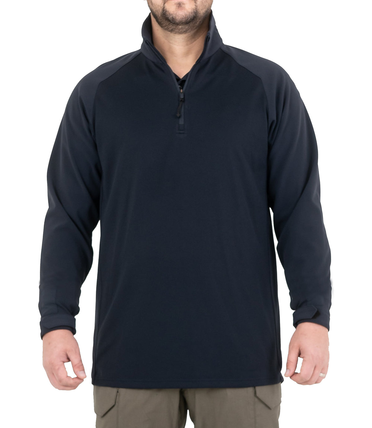Front of Men's Pro Duty Pullover in Midnight Navy |color_midnight navy