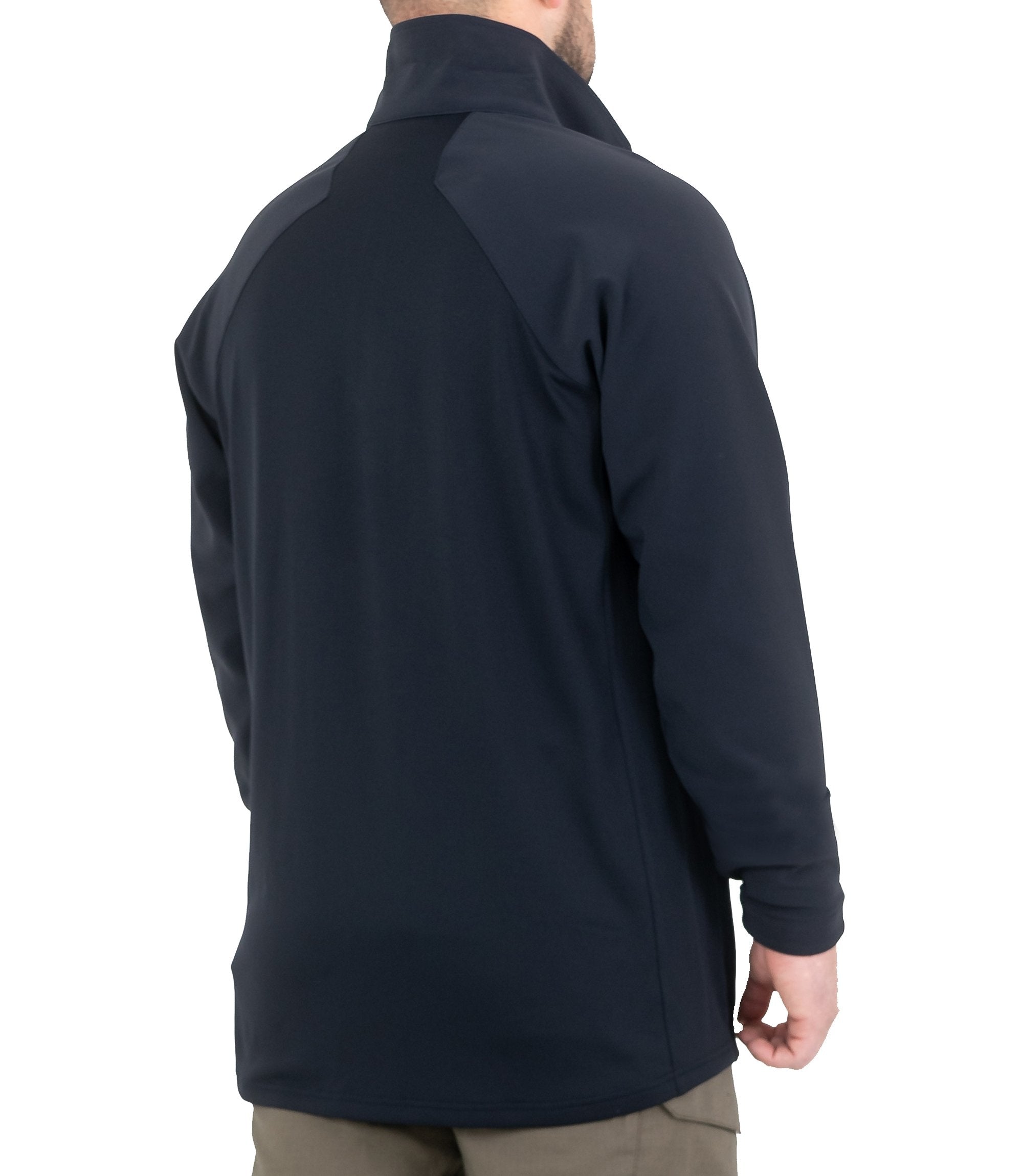 Side of Men's Pro Duty Pullover in Midnight Navy |color_midnight navy