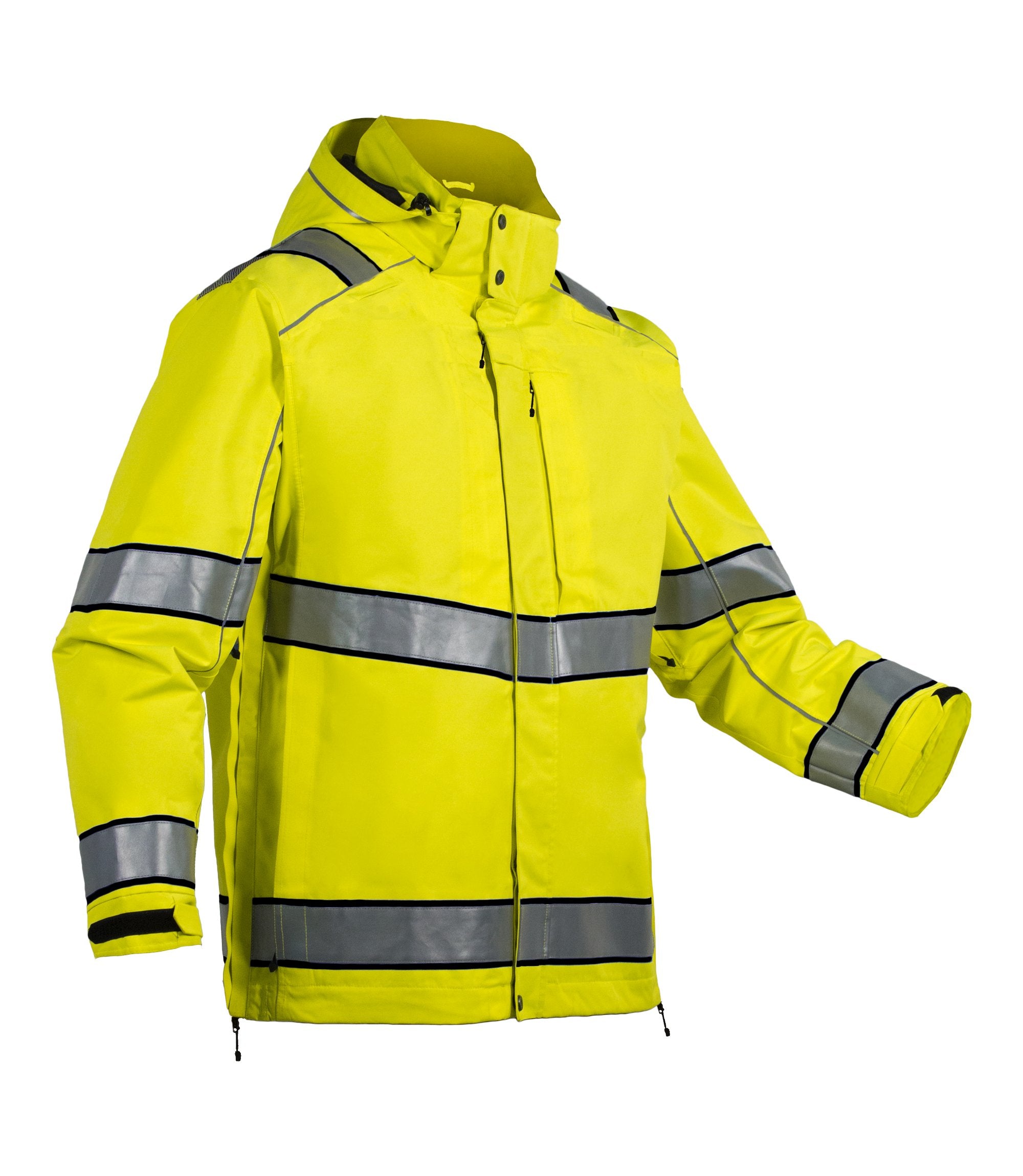 Front of Men's Specialist Hi-Vis Parka of Hi-Vis Yellow