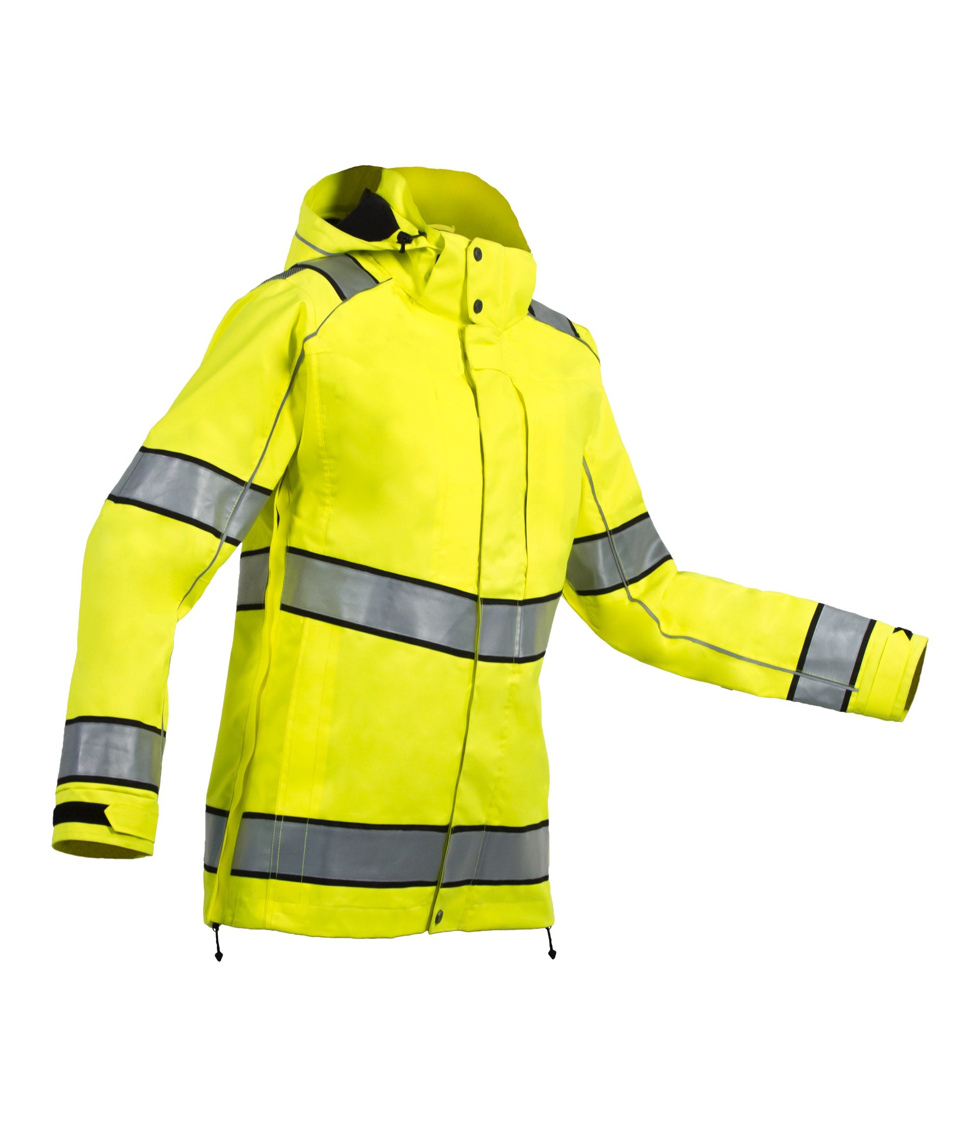 Front of Women's Specialist Hi-Vis Parka in Hi-Vis Yellow