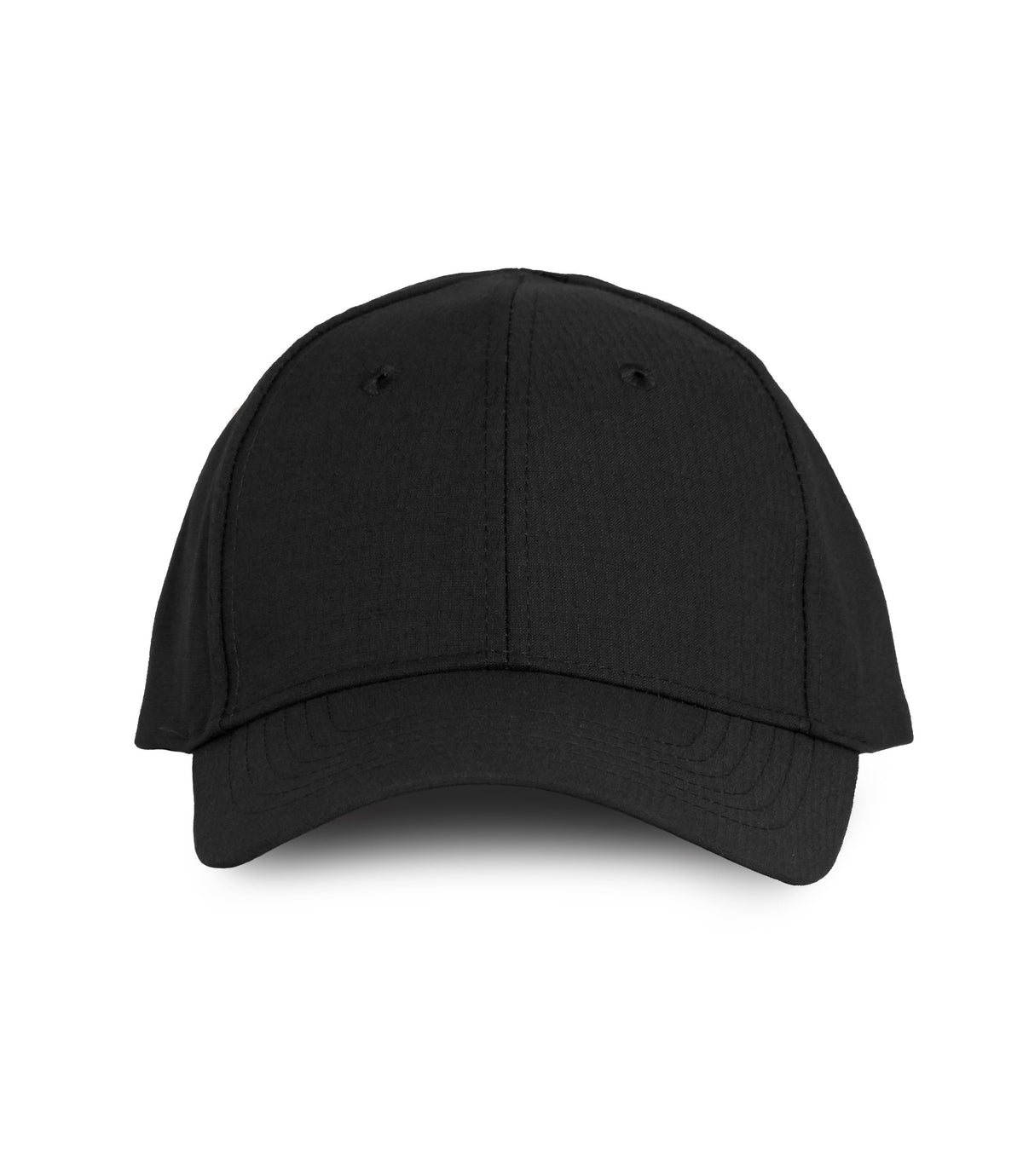 Front of Adjustable Uniform Cap in Black
