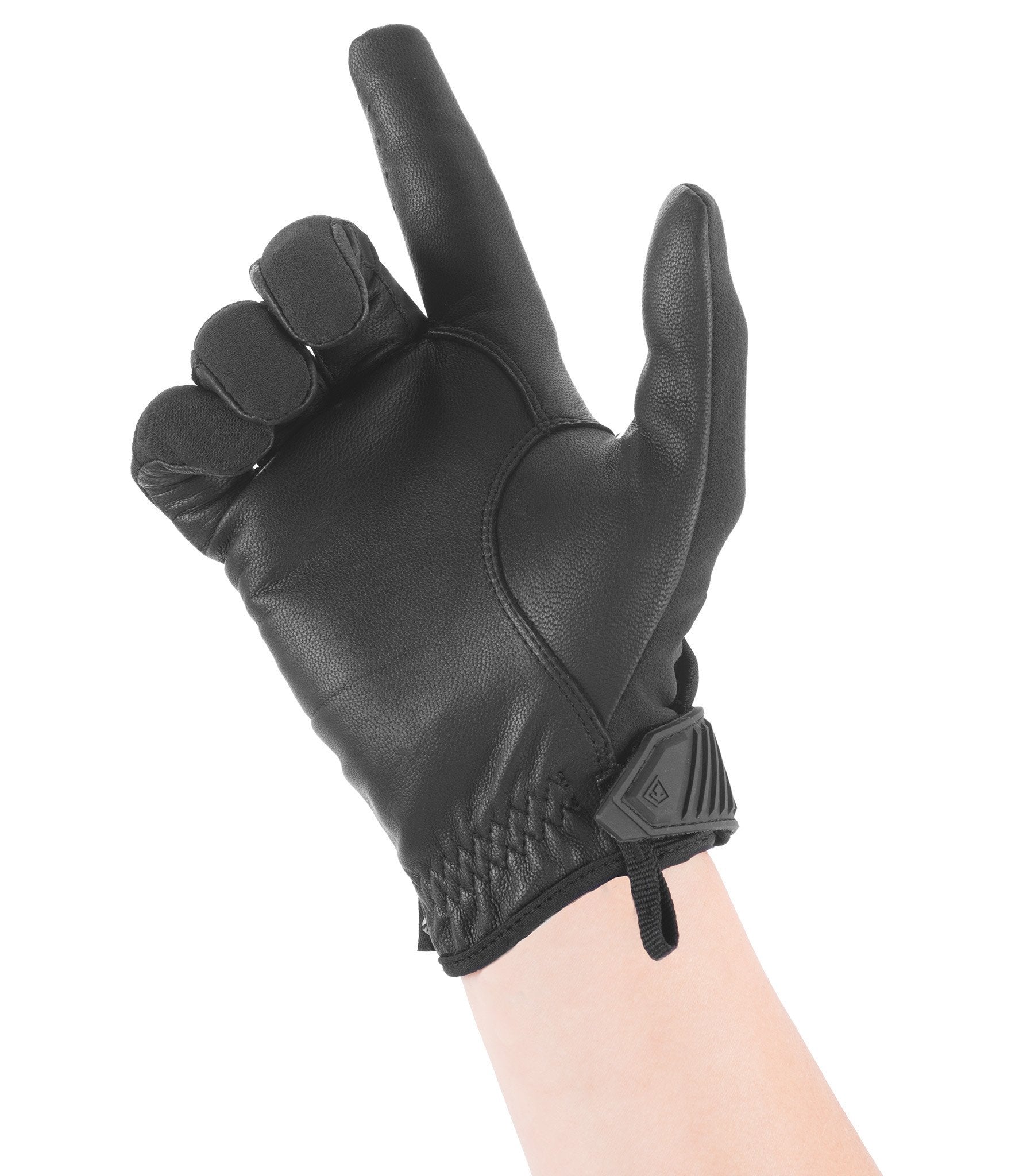 Seamless Finger of Women's Pro Knuckle Glove in Black