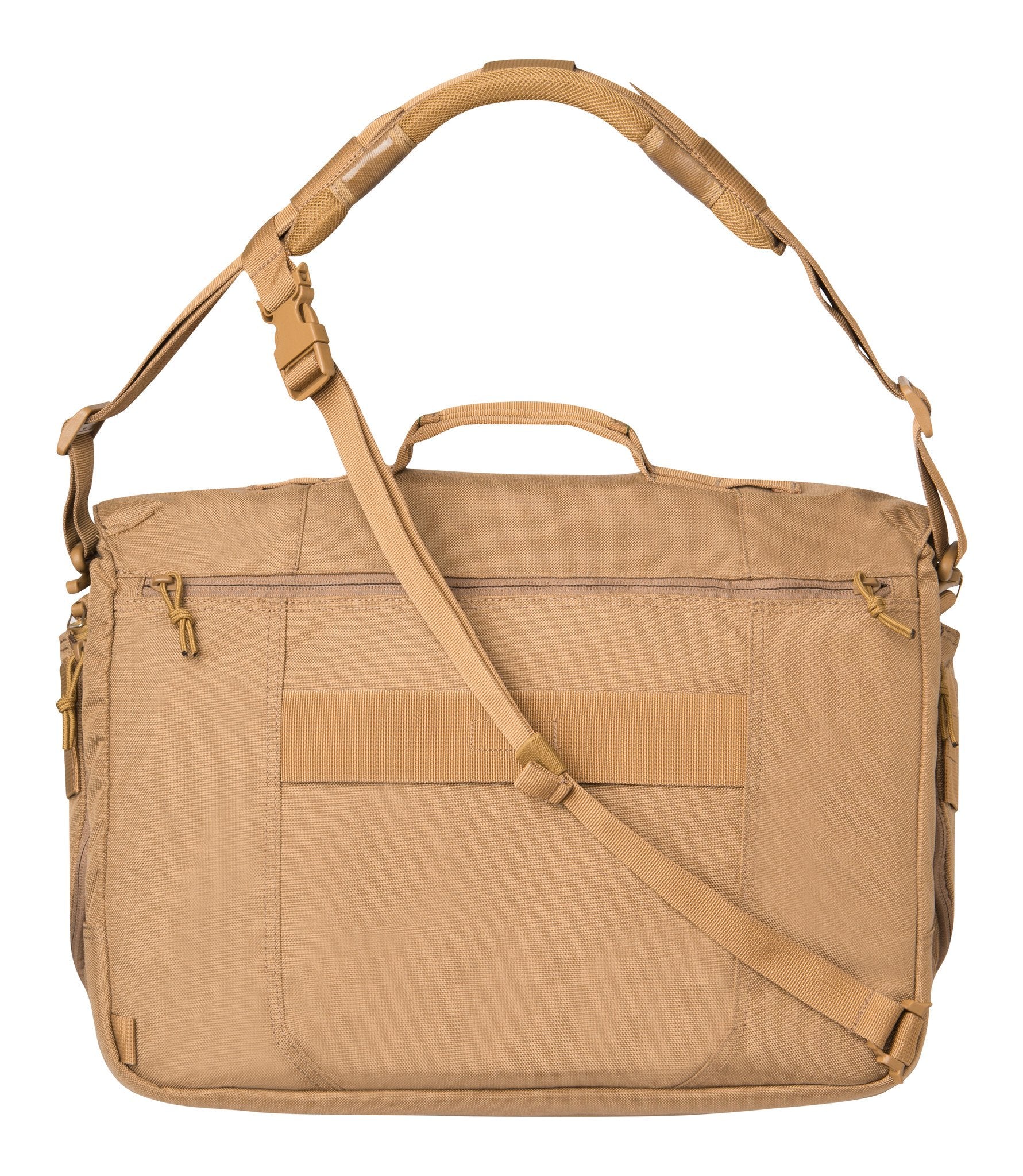 Back of Ascend Messenger Bag 25L in Coyote