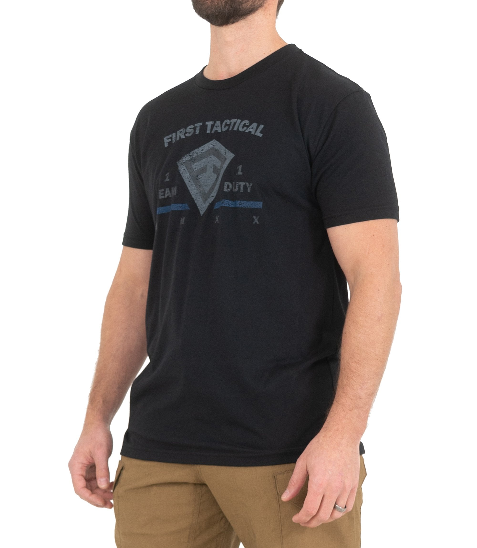 Side of TBL Team Duty T-Shirt in Black