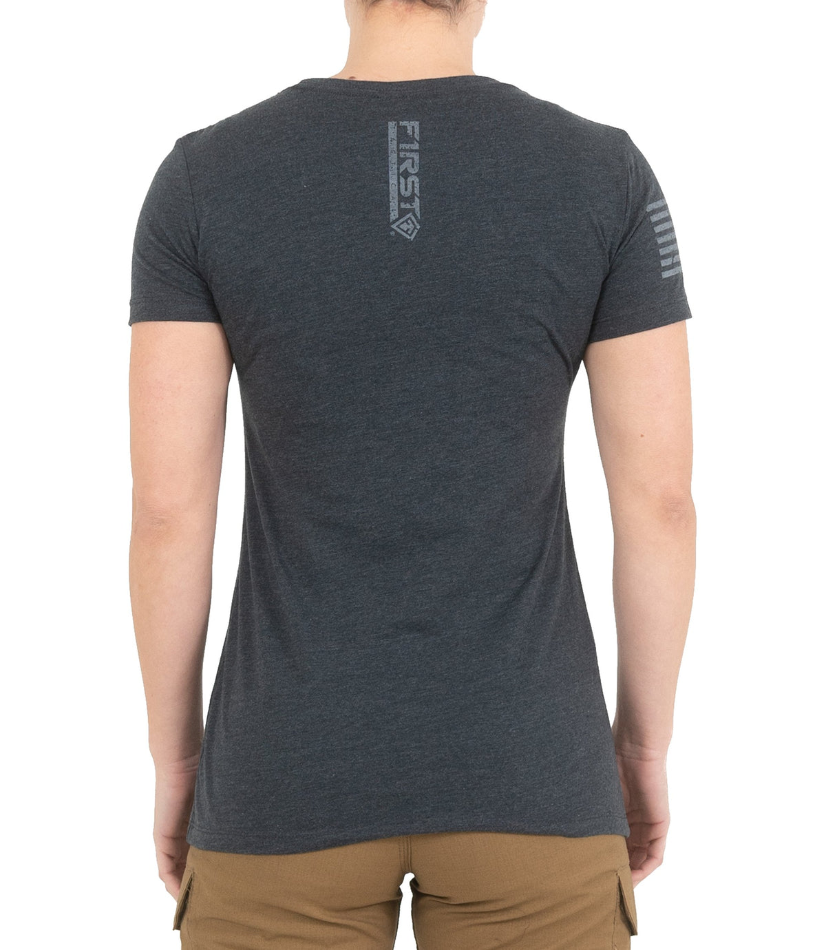 Back of Women's Tonal Team Duty T-Shirt in Asphalt