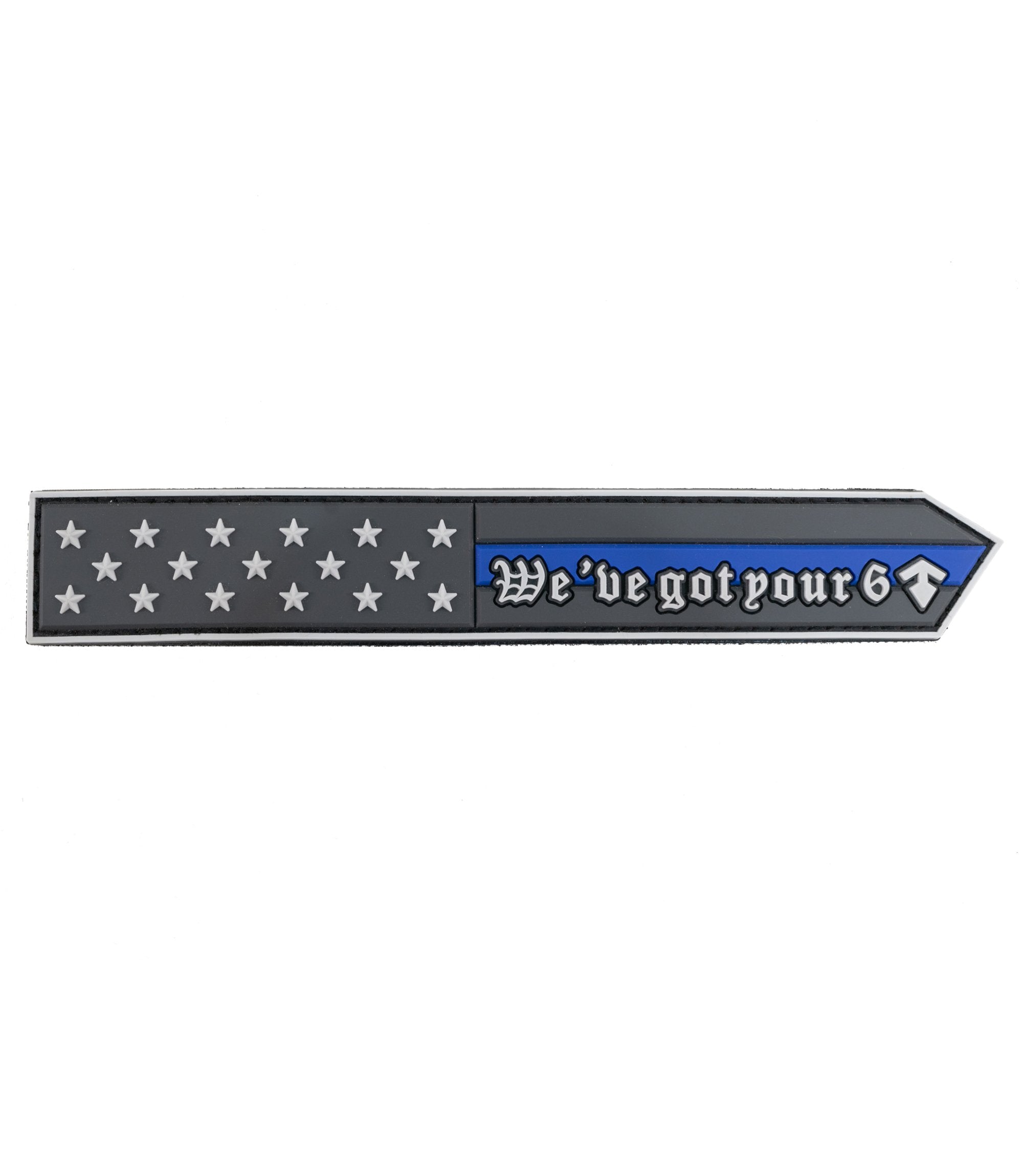 Front of TBL Six Nametape Patch in Academy Blue