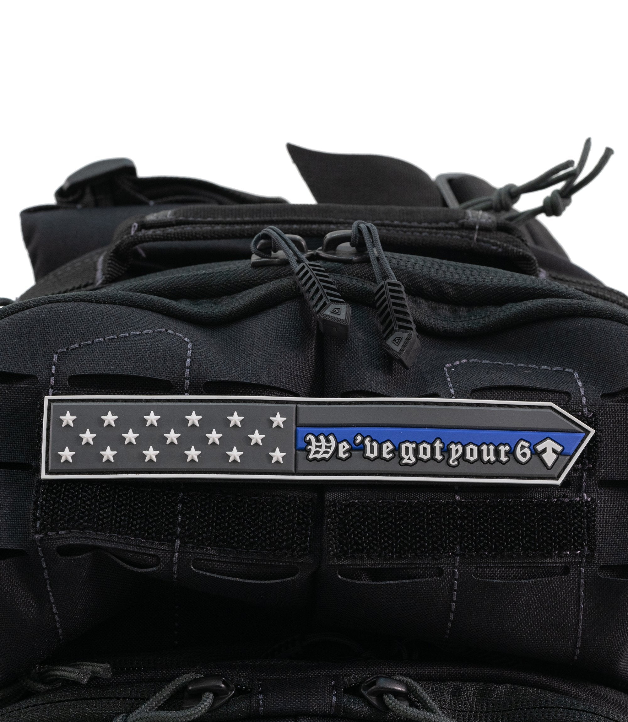 Front of TBL Six Nametape Patch in Academy Blue