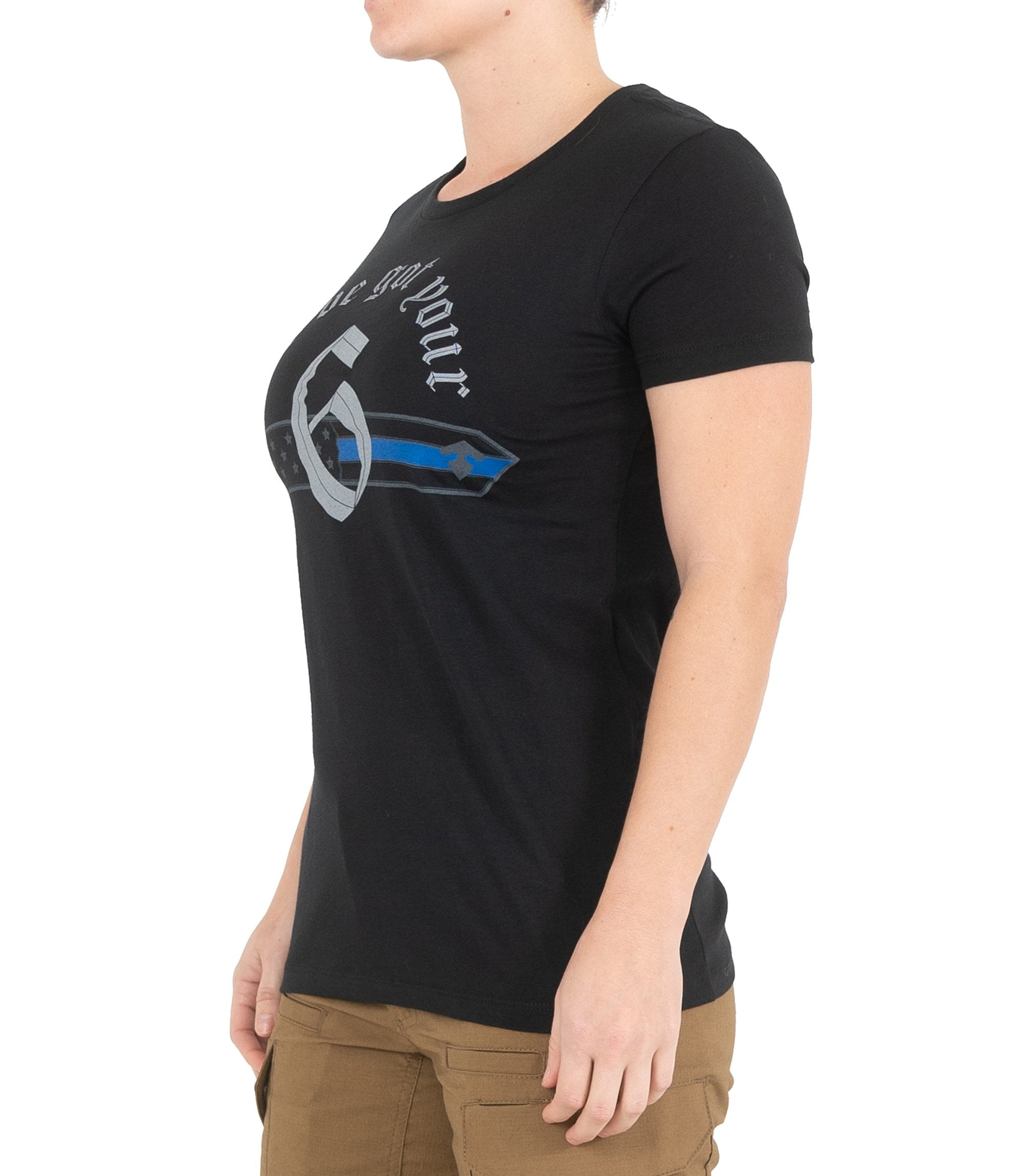 Side of Women's TBL 6 T-Shirt in Black