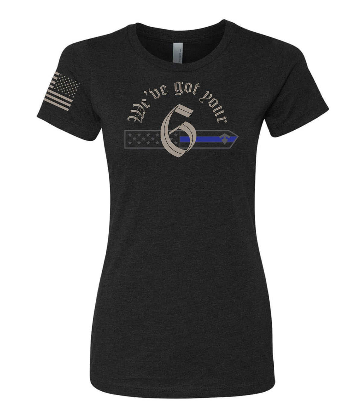 Front of Women's TBL 6 T-Shirt in Black