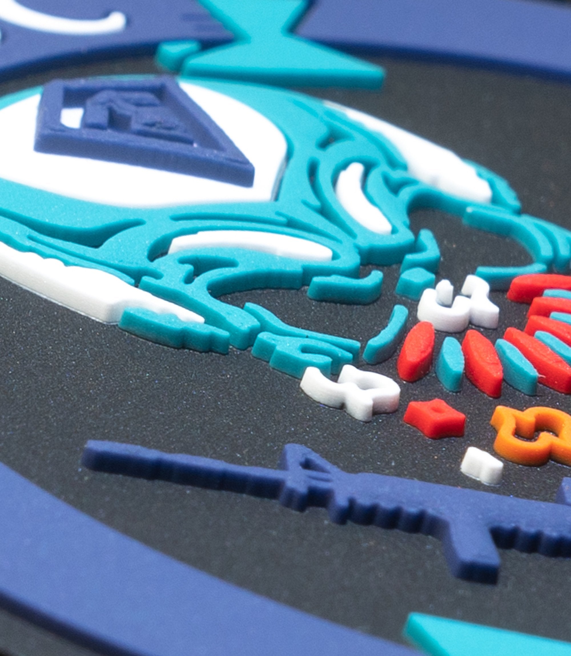 Detail of Skull Bandana Patch in Multi